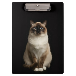 Black 4 Luxe Clipboard, Birmanese Cat Clipboard