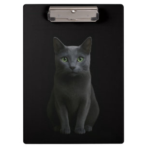 Black 4 Luxe Clipboard, Blue Russian Cat Clipboard