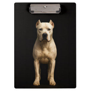 Black 4 Luxe Clipboard, Bold Dogo Argentino Clipboard