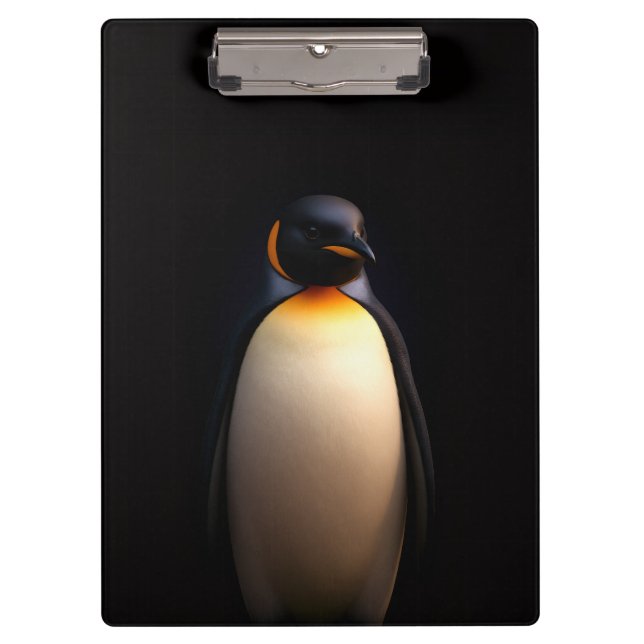 Black 4 Luxe Clipboard, Emperor Penguin Clipboard (Front)