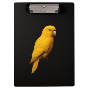 Black 4 Luxe Clipboard, Golden Parakeet Clipboard