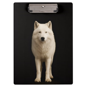 Black 4 Luxe Clipboard, Ivory Arctic Wolf Clipboard