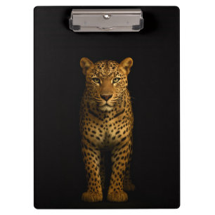 Black 4 Luxe Clipboard, Majestic Leopard Clipboard