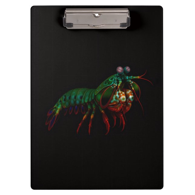 Black 4 Luxe Clipboard, Mantis Shrimp Clipboard (Front)