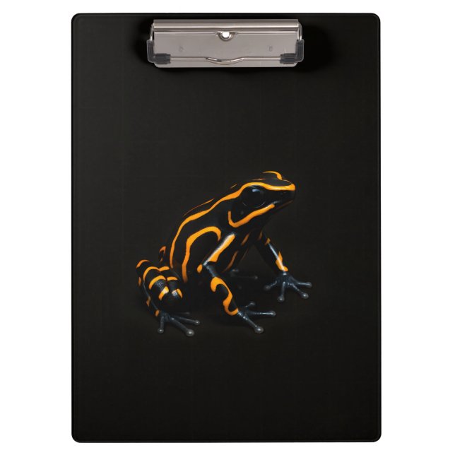 Black 4 Luxe Clipboard, Orange Black Frog Clipboard (Front)