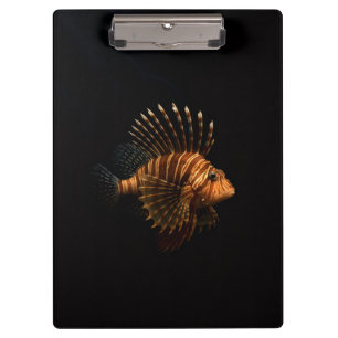 Black 4 Luxe Clipboard, Red Lionfish Clipboard