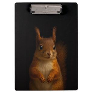 Black 4 Luxe Clipboard, Red Squirrel Clipboard