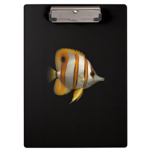 Black 4 Luxe Clipboard, Reef Butterflyfish Clipboard