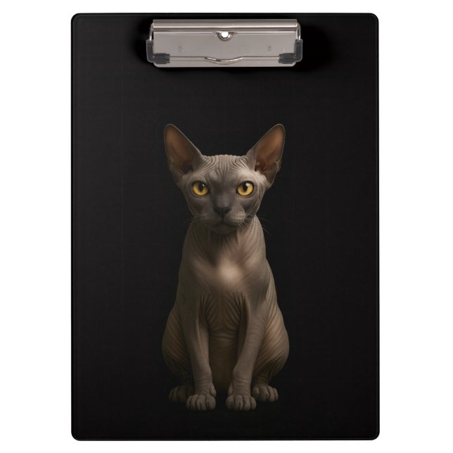 Black 4 Luxe Clipboard, Sphynx Cat Clipboard (Front)