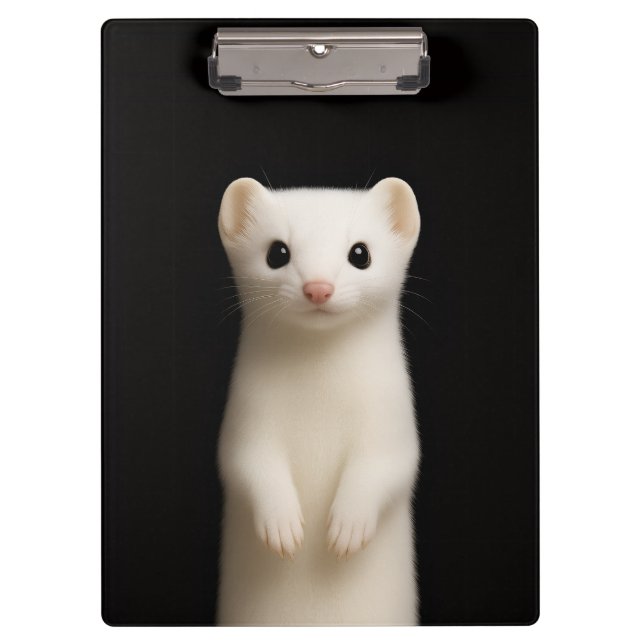 Black 4 Luxe Clipboard, Stylish Ermine Clipboard (Front)