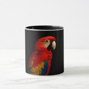 Black 4 Luxe Combo Mug with Scarlet Parrot