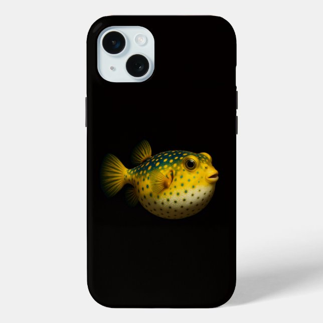 Black 4 Luxe, Exotic Yellow Putterfish Case-Mate iPhone Case (Back)