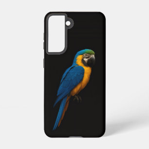 Black 4 Luxe Galaxy S21 Case, Blue Yellow Macaw Samsung Galaxy Case