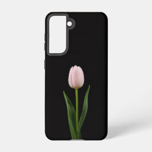 Black 4 Luxe  Galaxy S21 Case, Blush Pink Tulip Samsung Galaxy Case