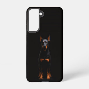 Black 4 Luxe Galaxy S21 Case, Guardian Doberman Samsung Galaxy Case