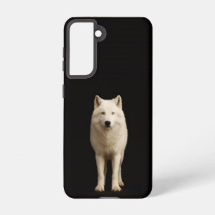 Black 4 Luxe Galaxy S21 Case, Ivory Arctic Wolf Samsung Galaxy Case