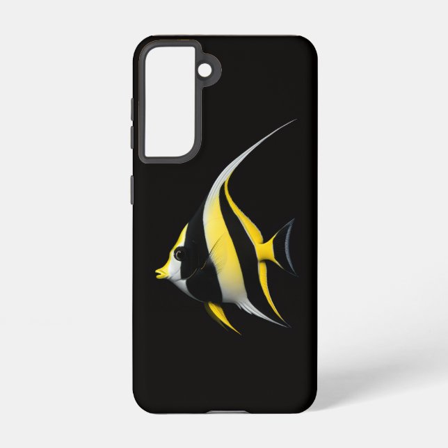 Black 4 Luxe Galaxy S21 Case, Moorish Idol Fish Samsung Galaxy S21 Case (Back)