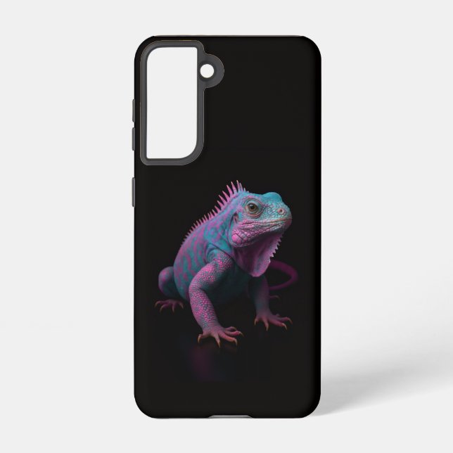 Black 4 Luxe Galaxy S21 Case, Pink Iguana Samsung Galaxy S21 Case (Back)
