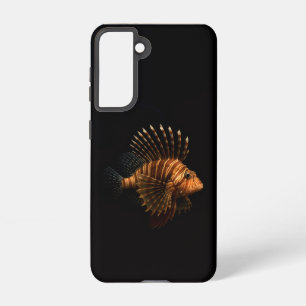 Black 4 Luxe  Galaxy S21 Case, Red Lionfish Samsung Galaxy Case