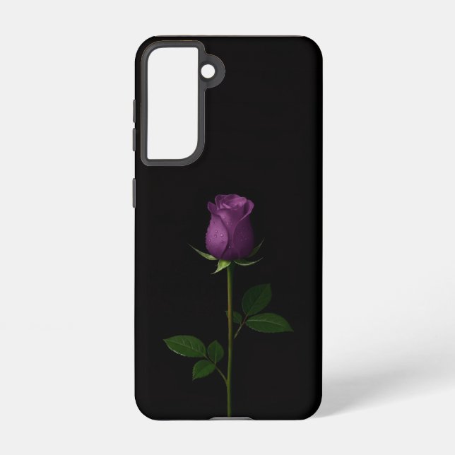 Black 4 Luxe  Galaxy S21 Case, Royal Violet Rose Samsung Galaxy S21 Case (Back)
