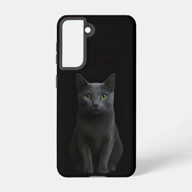 Black 4 Luxe  Galaxy S21 Case, Russian Blue Cat Samsung Galaxy S21 Case (Back)