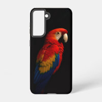 Black 4 Luxe  Galaxy S21 Case, Scarlet Parrot