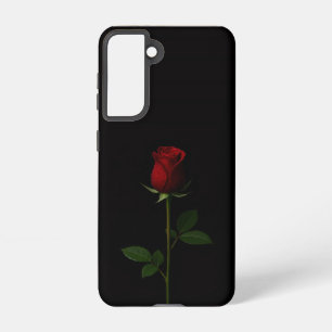 Black 4 Luxe  Galaxy S21 Case, Velvet Red Rose Samsung Galaxy Case