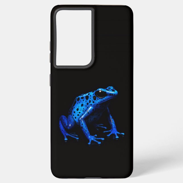 Black 4 Luxe Galaxy S21 Plus, Electric Blue Frog Samsung Galaxy S21+ Case (Back)