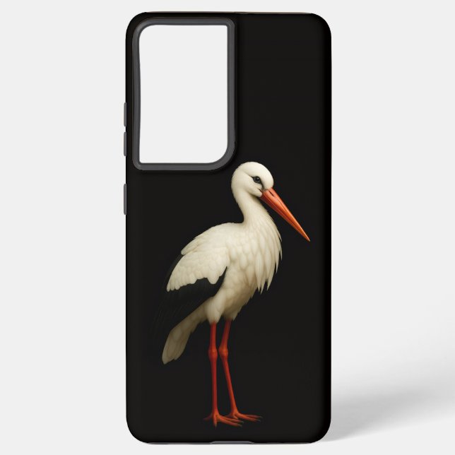 Black 4 Luxe Galaxy S21 Plus, Graceful Stork Samsung Galaxy S21+ Case (Back)