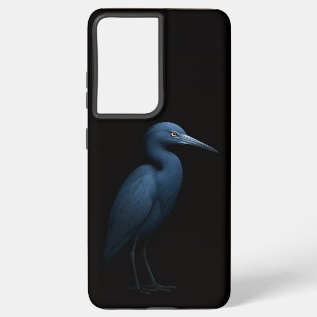 Black 4 Luxe Galaxy S21 Plus, Little Blue Heron Samsung Galaxy S21+ Case (Back)