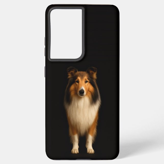 Black 4 Luxe Galaxy S21 Plus, Loyal Collie Samsung Galaxy S21+ Case (Back)