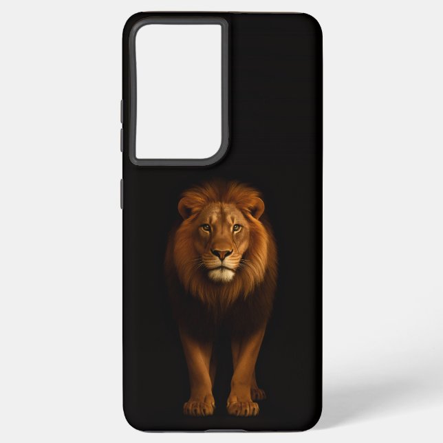 Black 4 Luxe Galaxy S21 Plus, Majestic Lion Samsung Galaxy S21+ Case (Back)