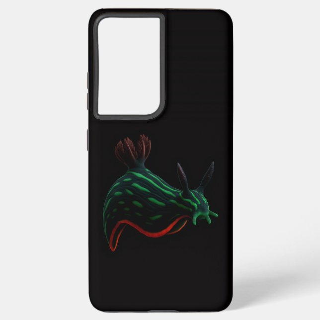 Black 4 Luxe Galaxy S21 Plus, Neon Sea Slug Samsung Galaxy S21+ Case (Back)