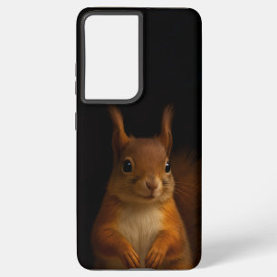 Black 4 Luxe Galaxy S21 Plus, Red Squirrel Samsung Galaxy Case