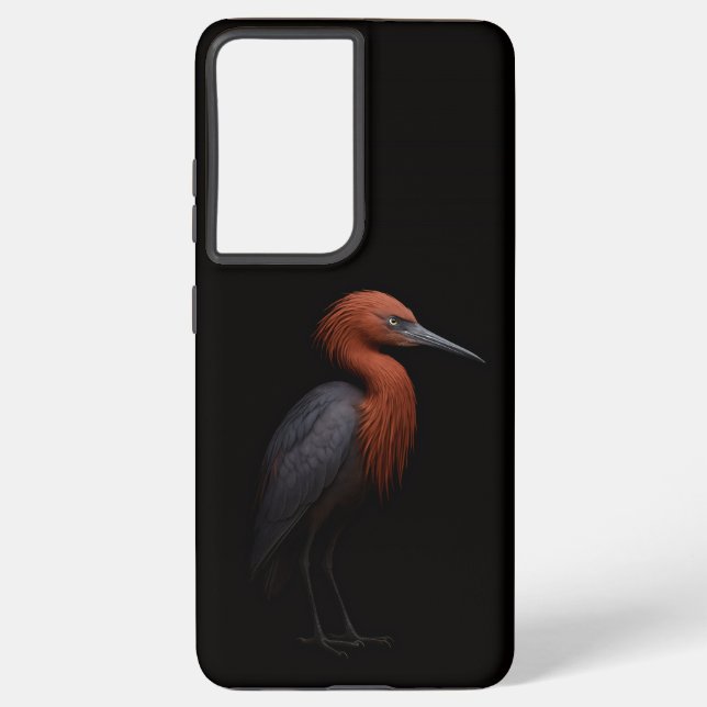 Black 4 Luxe Galaxy S21 Plus, Reddish Egret Samsung Galaxy S21+ Case (Back)
