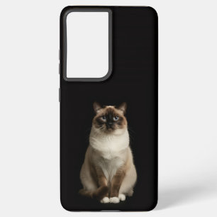 Black 4 Luxe Galaxy S21 Ultra, Birmanese Cat Samsung Galaxy Case