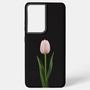 Black 4 Luxe Galaxy S21 Ultra, Blush Pink Tulip Samsung Galaxy Case