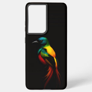 Black 4 Luxe Galaxy S21 Ultra Case, Rainbow Bird Samsung Galaxy Case