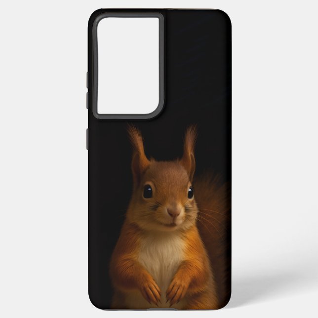 Black 4 Luxe Galaxy S21 Ultra Case, Red Squirrel Samsung Galaxy S21 Ultra Case (Back)