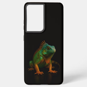 Black 4 Luxe Galaxy S21 Ultra, Green Iguana Samsung Galaxy Case