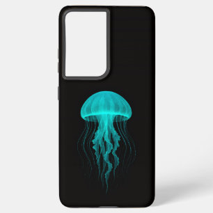 Black 4 Luxe Galaxy S21 Ultra, Green Jellyfish Samsung Galaxy Case