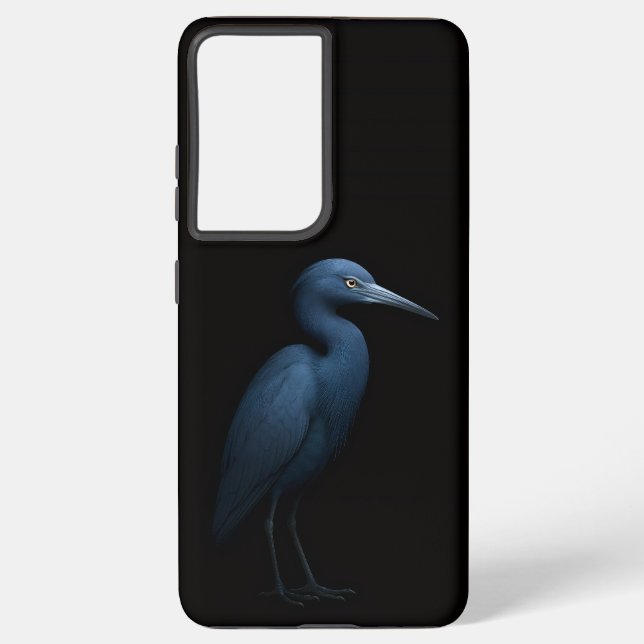Black 4 Luxe Galaxy S21 Ultra, Little Blue Heron Samsung Galaxy S21 Ultra Case (Back)