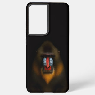 Black 4 Luxe Galaxy S21 Ultra, Mandrill Monkey Samsung Galaxy Case