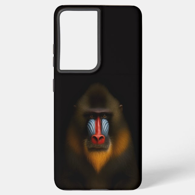 Black 4 Luxe Galaxy S21 Ultra, Mandrill Monkey Samsung Galaxy S21 Ultra Case (Back)