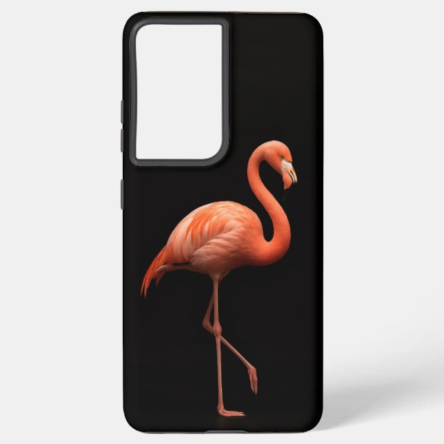 Black 4 Luxe Galaxy S21 Ultra, Pink Flamingo Samsung Galaxy S21 Ultra Case (Back)