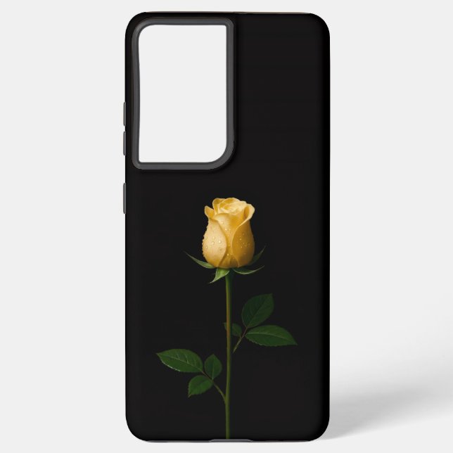 Black 4 Luxe Galaxy S21 Ultra, Sunlit Yellow Rose Samsung Galaxy S21 Ultra Case (Back)