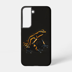 Black 4 Luxe Galaxy S22 Case, Black Orange Frog Samsung Galaxy Case