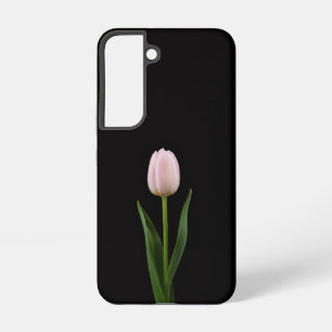 Black 4 Luxe Galaxy S22 Case, Blush Pink Tulip Samsung Galaxy Case