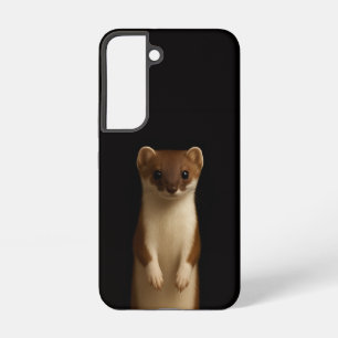 Black 4 Luxe Galaxy S22 Case, Elegant Weasel Samsung Galaxy Case
