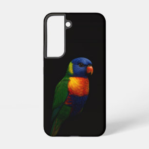Black 4 Luxe Galaxy S22 Case, Lorikeet Parrot Samsung Galaxy Case